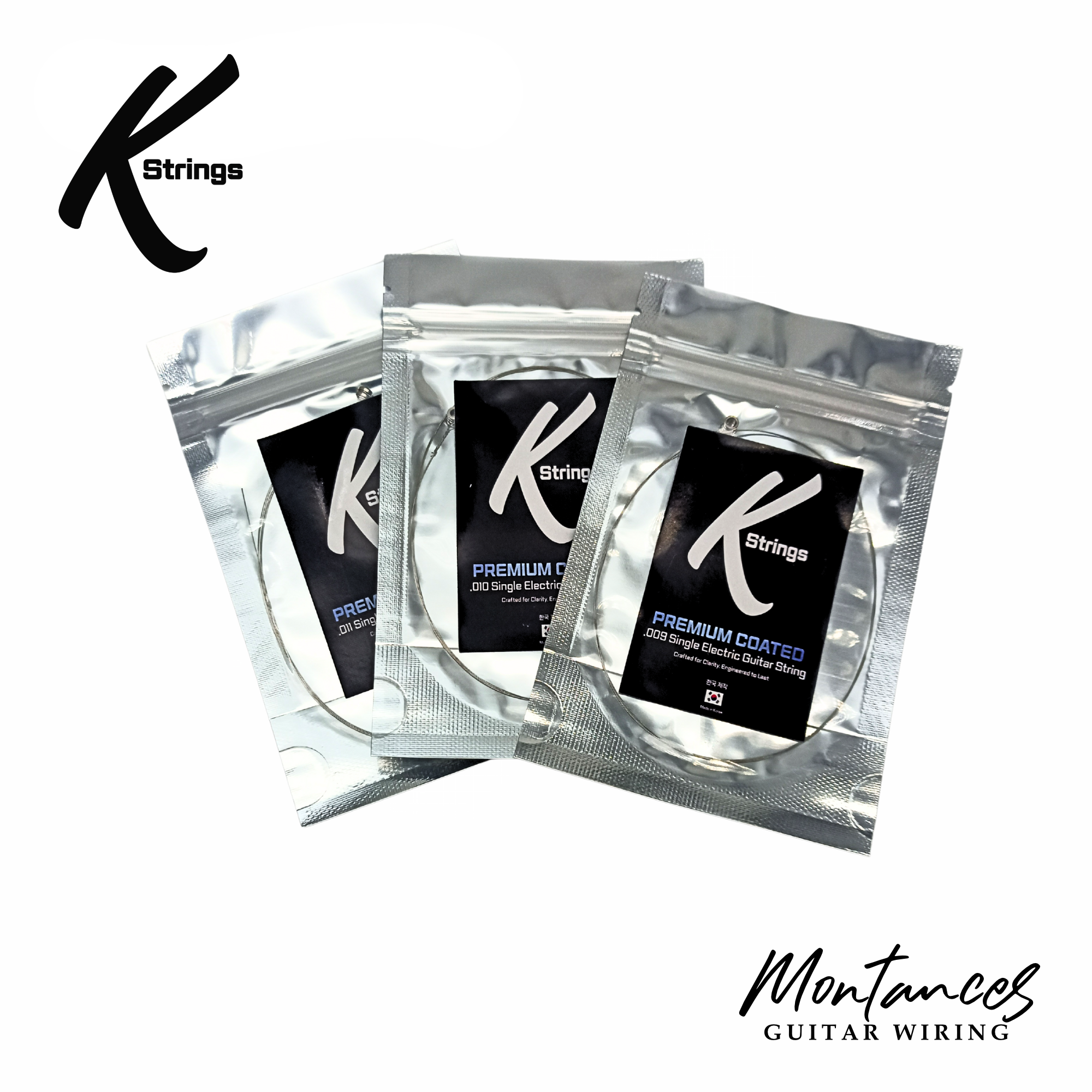 K-Strings Premium Coated SINGLE Electric Guitar String | Long-Life Replacement | .009 .010 .011