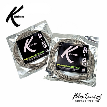 K-Strings Premium Coated Bass Guitar Strings | Long-Life Tone, Smooth Feel | 4 & 5-String Sets