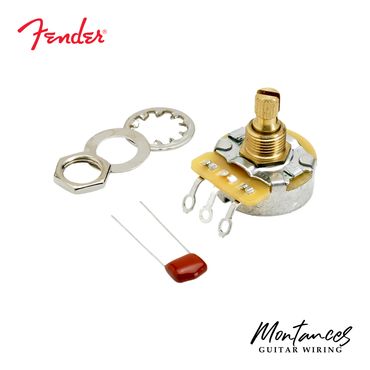Fender® No Load Potentiometer, 250kΩ, Knurled Shaft