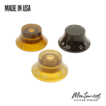 Top Hat Knob, Gibson Style see-through, made in USA, 24 splines, Sold Per Piece
