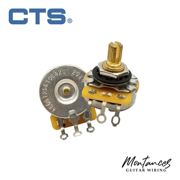 CTS® Vintage-style Dish Back US ¼” short length Full Size Premium Potentiometer