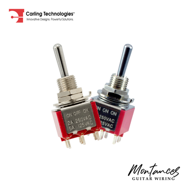 Carling Mini Toggle Switch DPDT, 3 Position