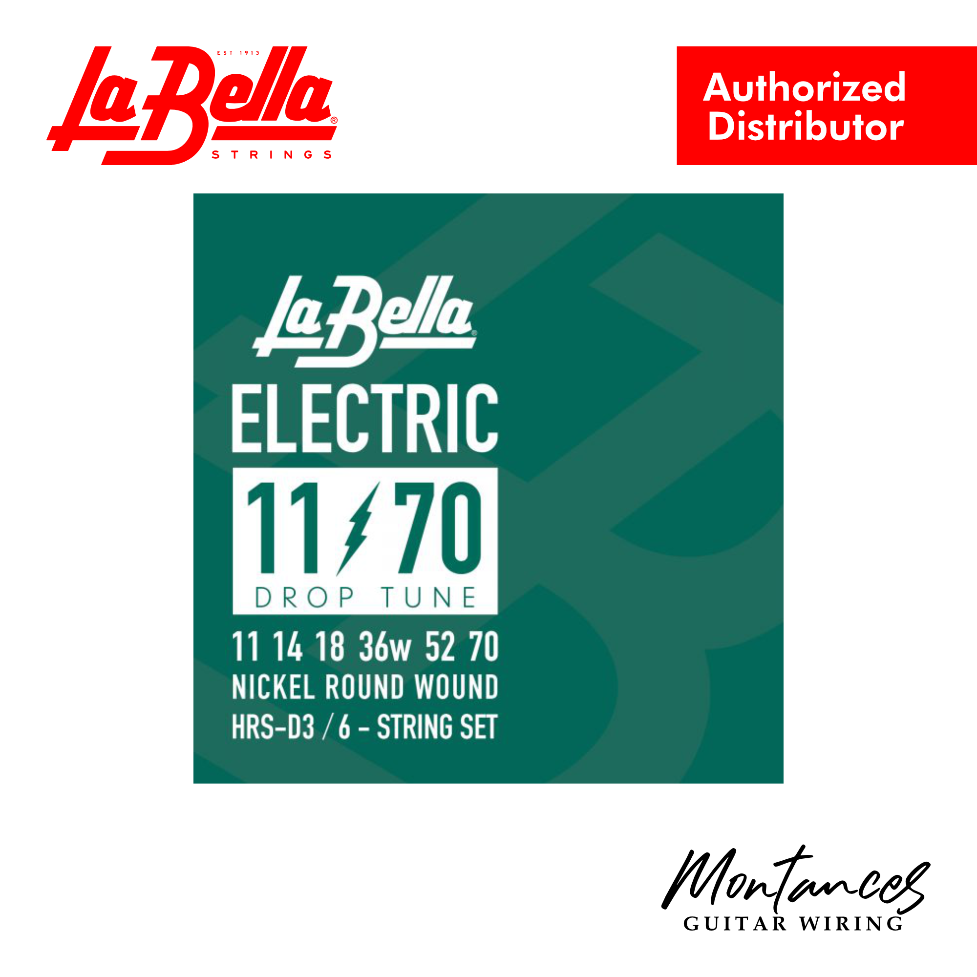 La Bella® HRS-D3 Drop Tune Electric Guitar Strings – 11-70