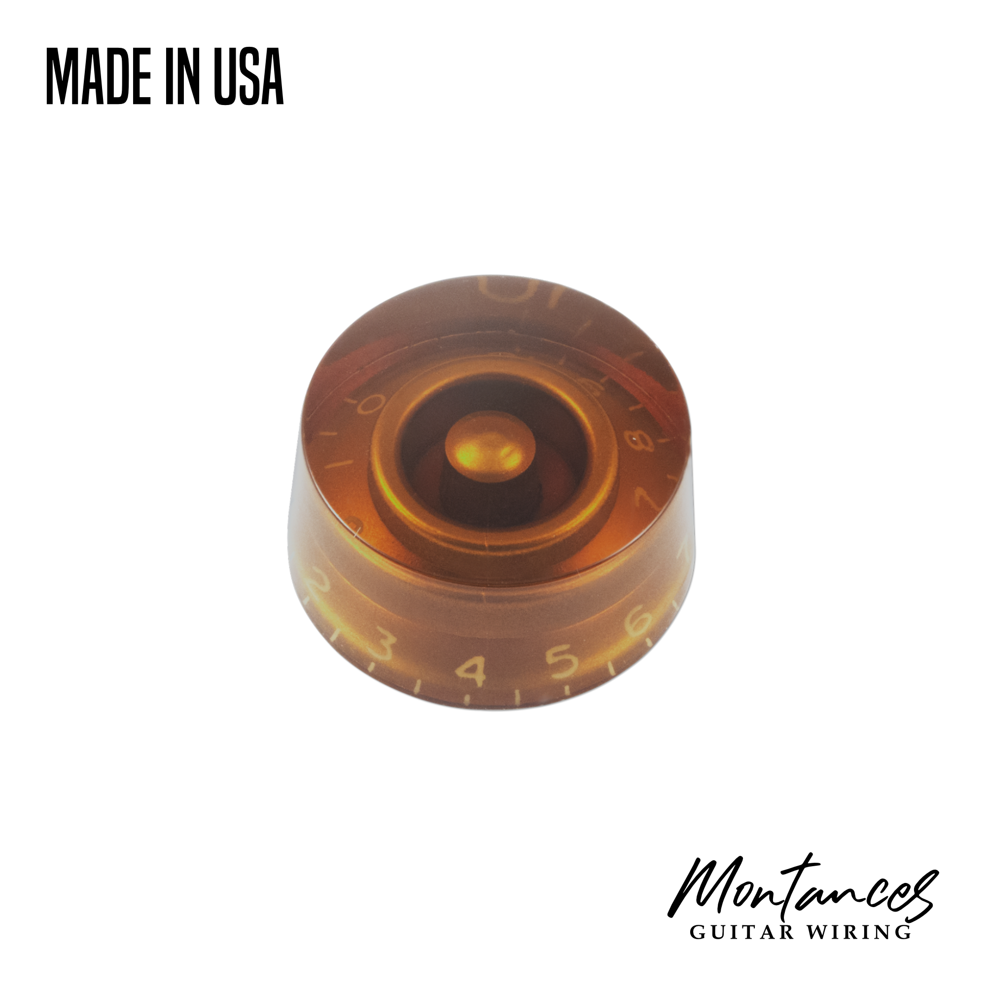 Speed Knob see-through, Les Paul Gibson Style made in USA, 24 splines, Sold Per Piece