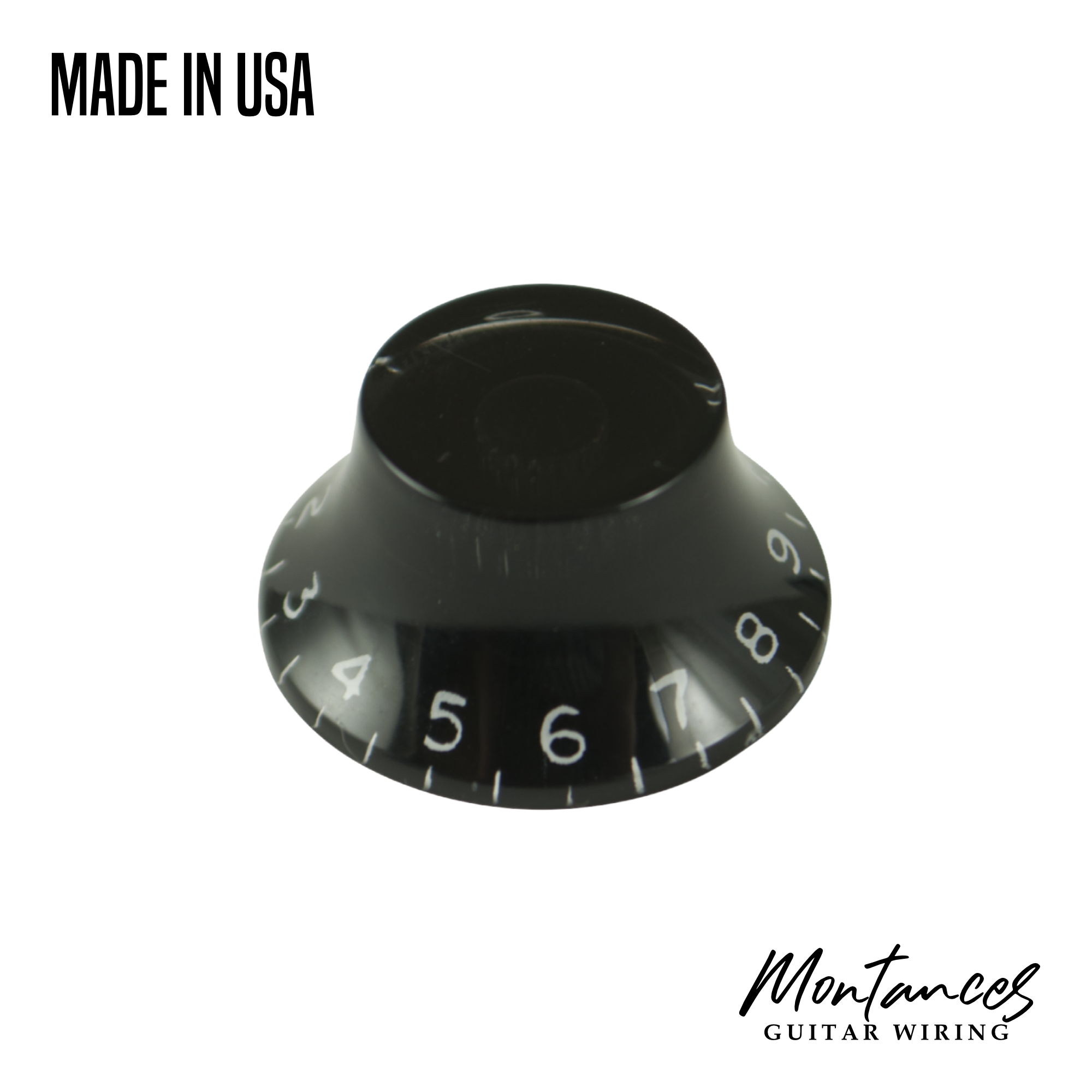 Top Hat Knob, Gibson Style see-through, made in USA, 24 splines, Sold Per Piece