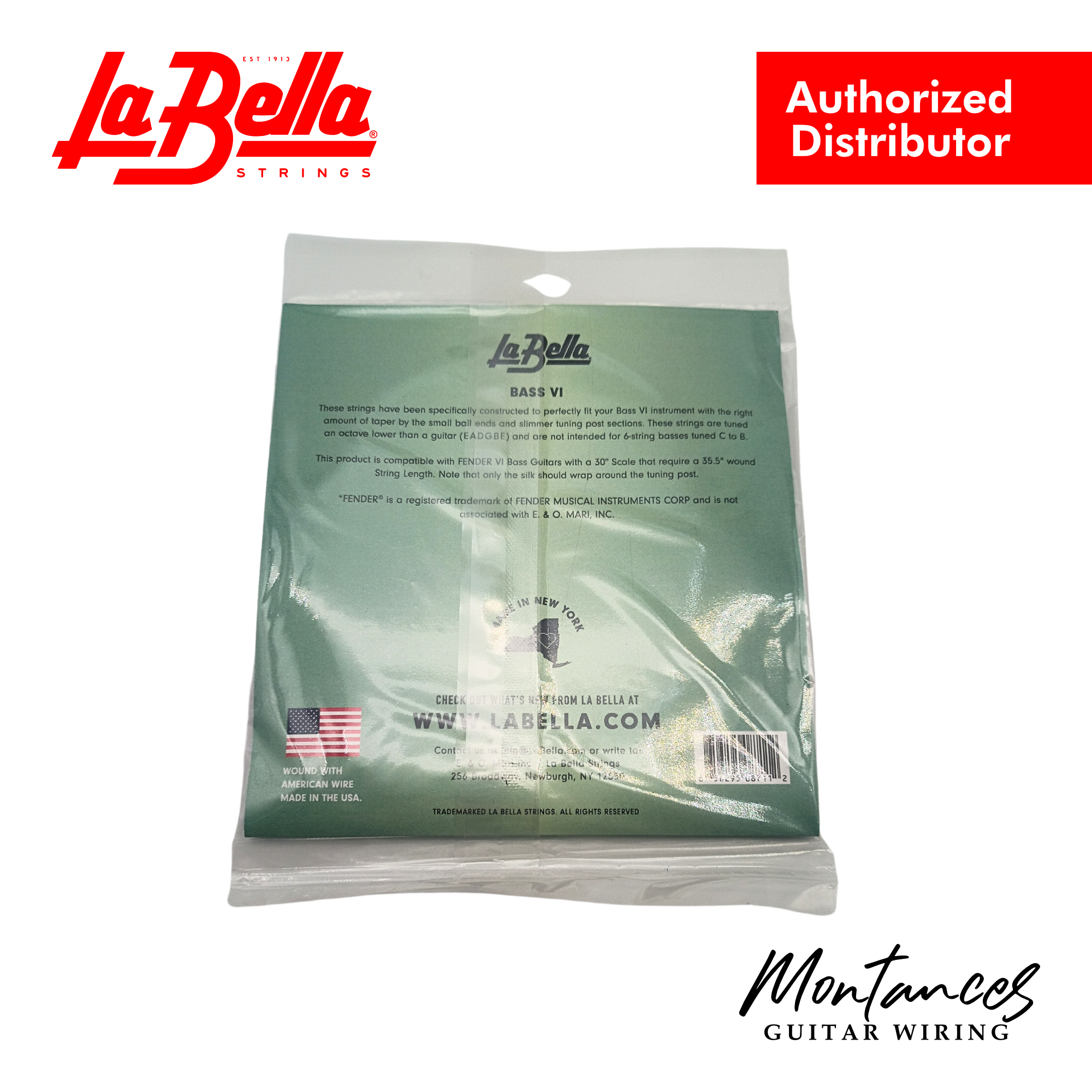 La Bella 767-6F Bass VI Stainless Flats – 26-95 Bass Guitar Strings