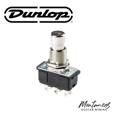 Switch - Dunlop DPDT Latching Footswitch, Solder Lugs, for Guitar Pedals and Stomp Boxes (MXR, Cry Baby)