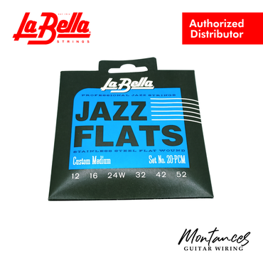 La Bella 20PCM Jazz Flats - Custom Medium 12-52 - Electric Guitar Strings
