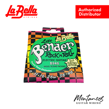 La Bella B946 Lite Bender Electric Guitar Strings – 9–46 | Nickel-Plated Roundwound | Vintage Tone | Made in USA