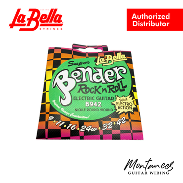 La Bella B942 Super Bender Electric Guitar Strings – 9–42 | Nickel-Plated Roundwound | Super Light Tension | Made in USA