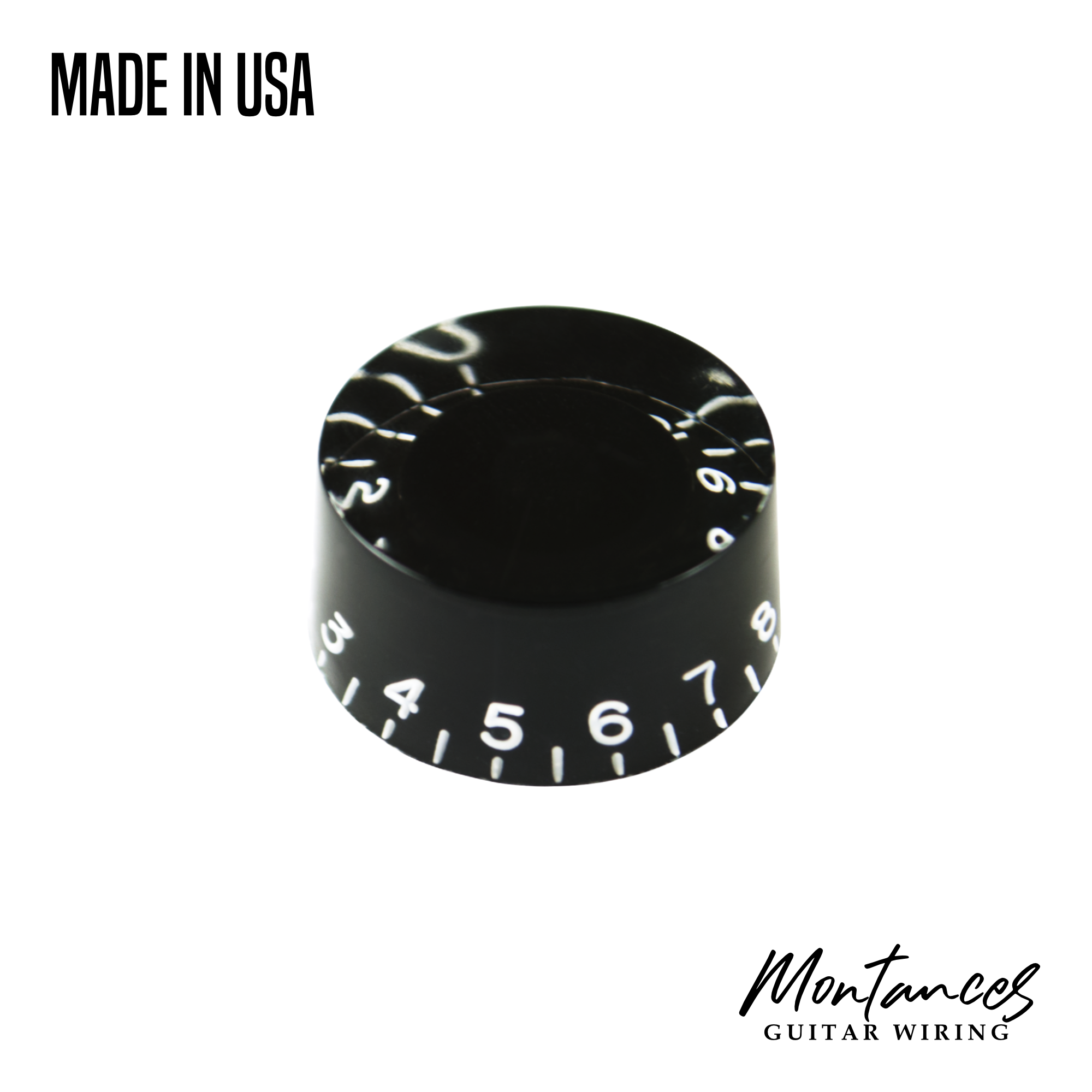 Speed Knob with Embossed Numbers, Les Paul Gibson Style made in USA, 24 splines, Sold Per Piece