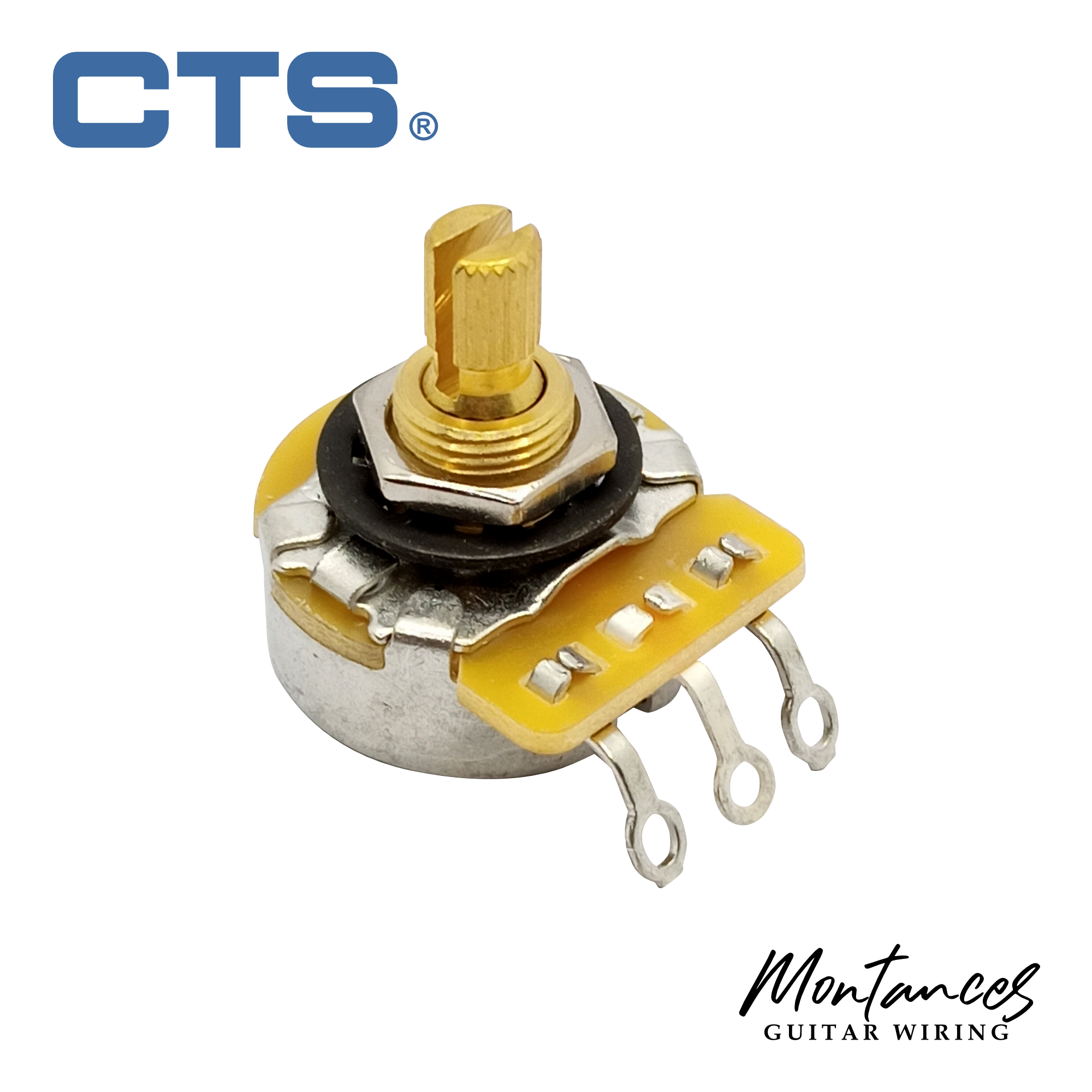 CTS® Premium US ¼” Short Length Full-Size Potentiometer (Split Shaft)