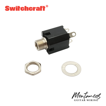 Switchcraft Enclosed Stereo TRS Output Jack – Made in USA – ¼" (6.35mm) Premium Jack for Guitars, Basses, Pedals & Active Electronics