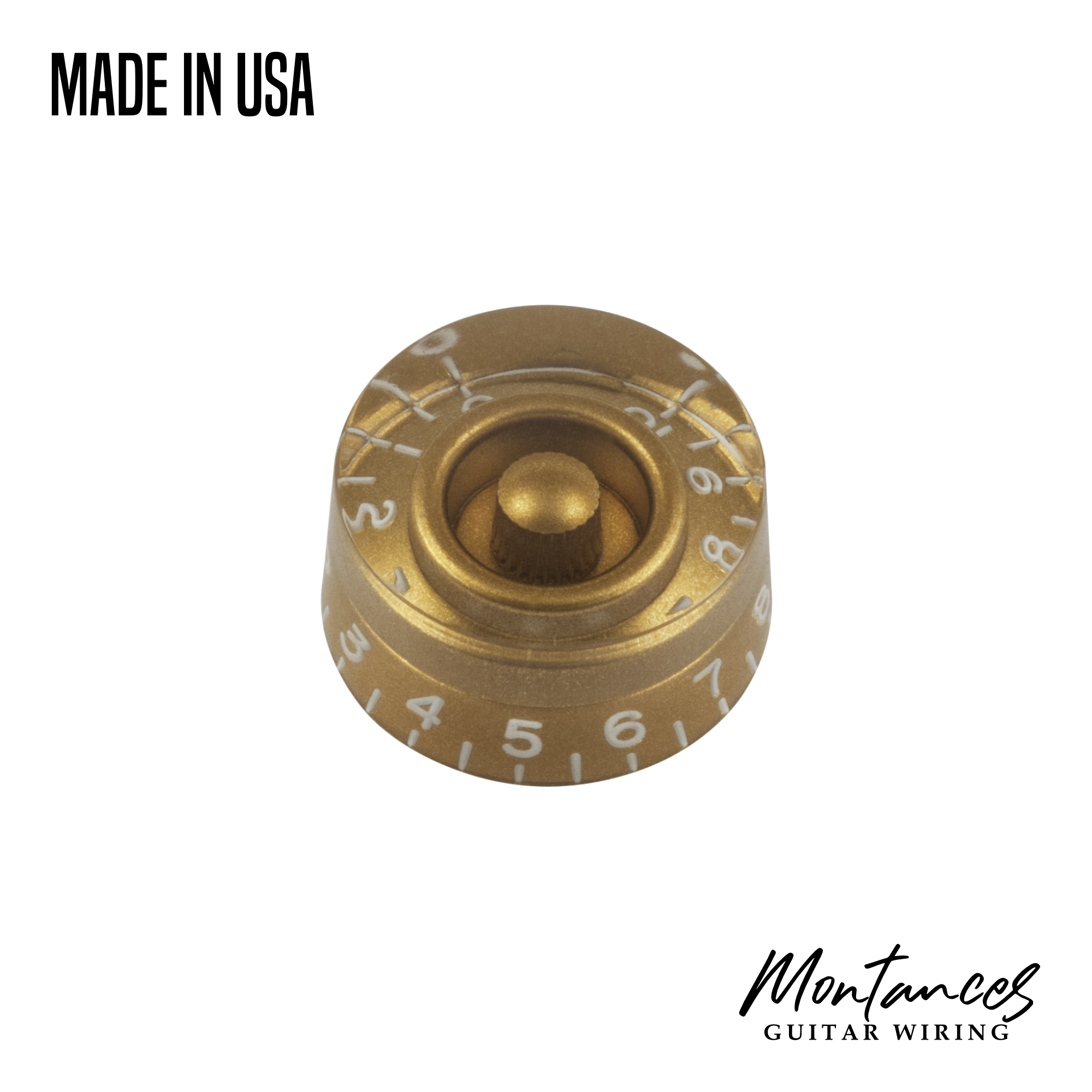Speed Knob with Embossed Numbers, Les Paul Gibson Style made in USA, 24 splines, Sold Per Piece