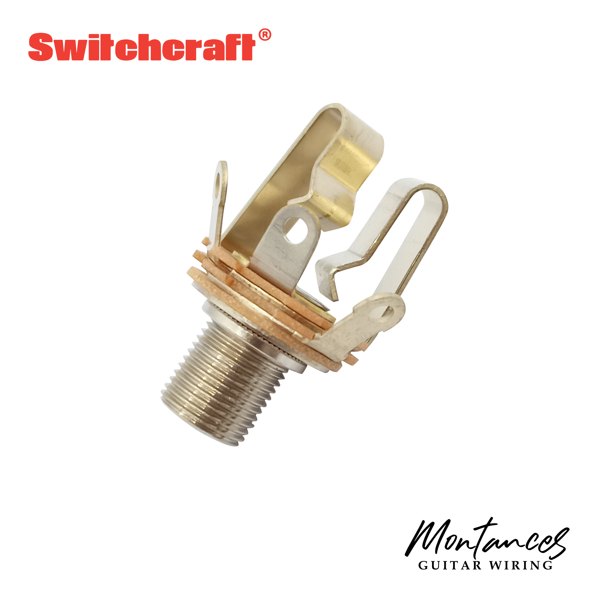 Switchcraft Guitar & Bass Output Jack – Mono or Stereo | Short or Long Thread | USA-Made | 1/4" (6.35mm) | For Strat, Tele, Jazz Bass & More