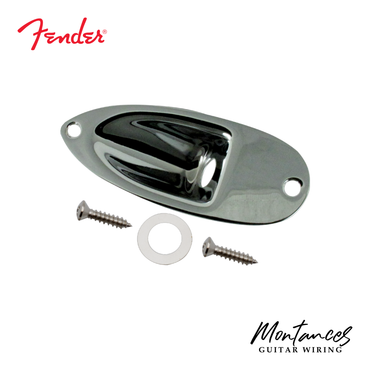 Jack Plate for Fender® Stratocaster, Chrome