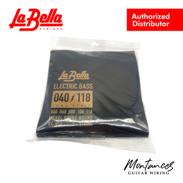 La Bella RX-N5A Rx Nickel, 40-60-80-100-118 – 5-String Bass Guitar Strings | Nickel-Plated Roundwound | Light Tension | Standard Long Scale | Made in USA