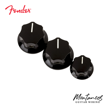 Fender® Jazz Bass Knob, Set Screw, Black color