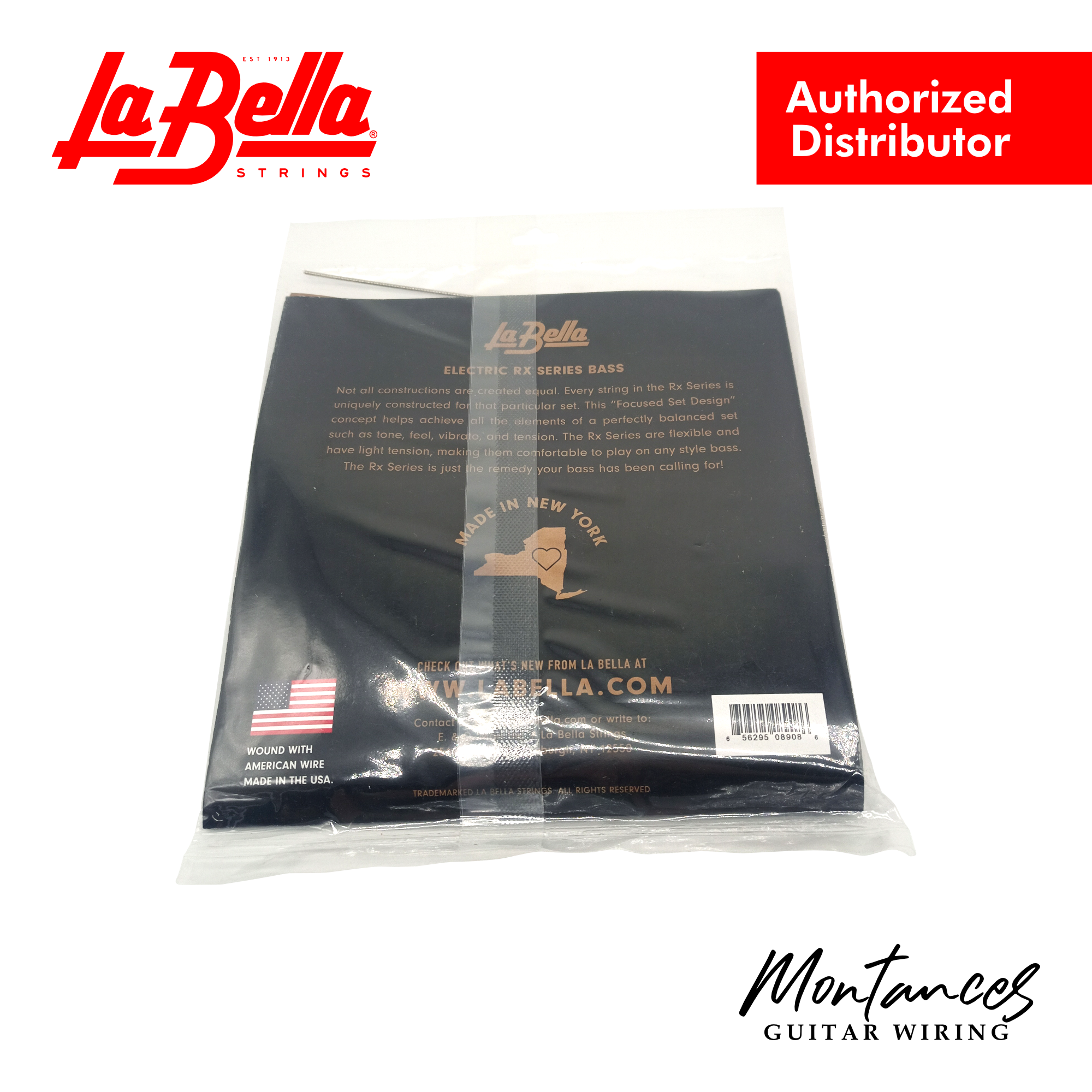 La Bella® RX-N6A Rx Nickel, 30-40-60-80-100-118 - Bass Guitar Strings