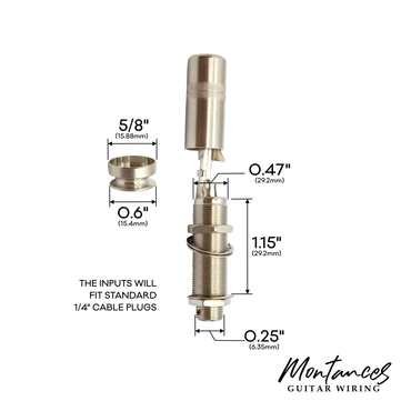 Acoustic Guitar Endpin Output Jack