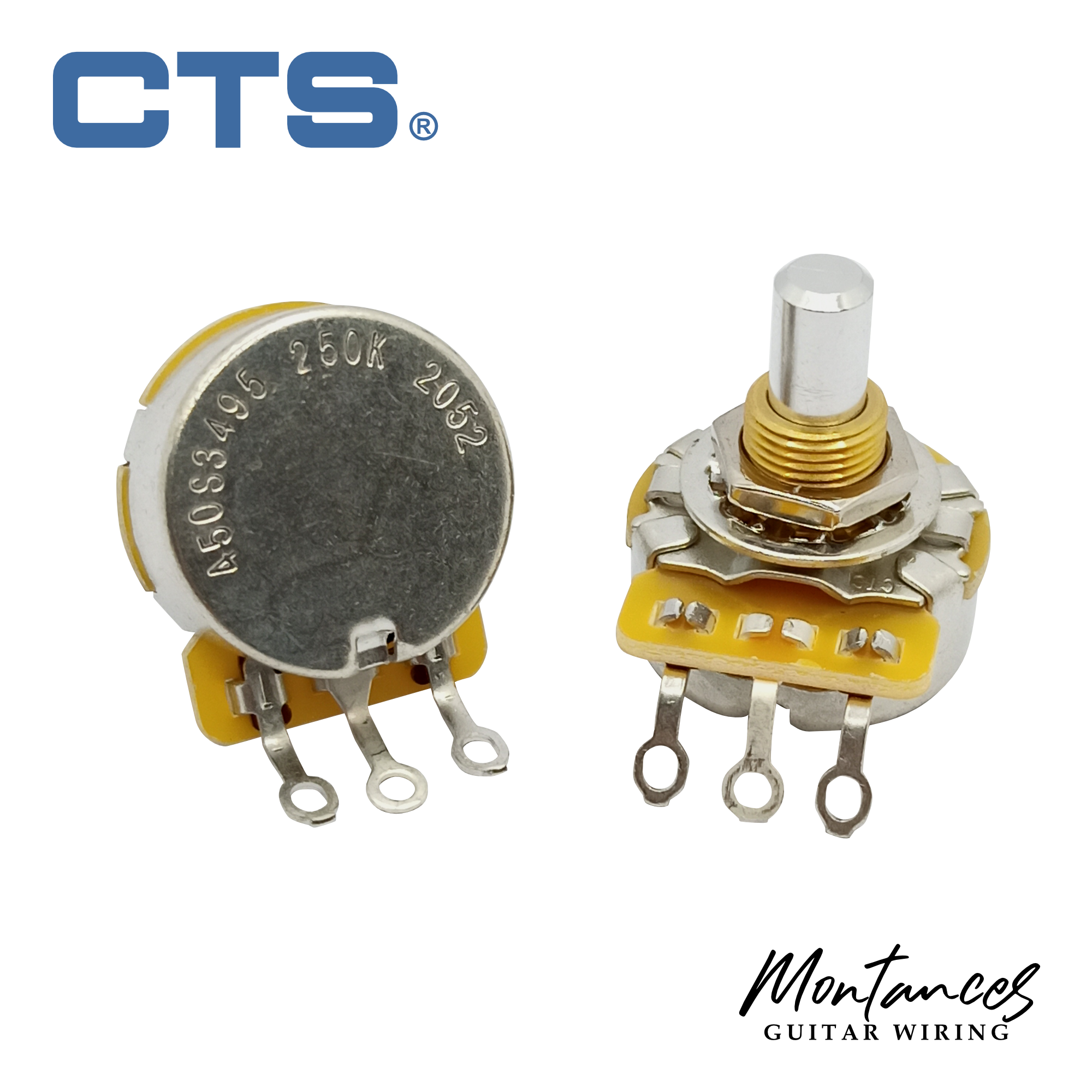 CTS® Premium US ¼” Short Length Full-Size Potentiometer (Solid Shaft)