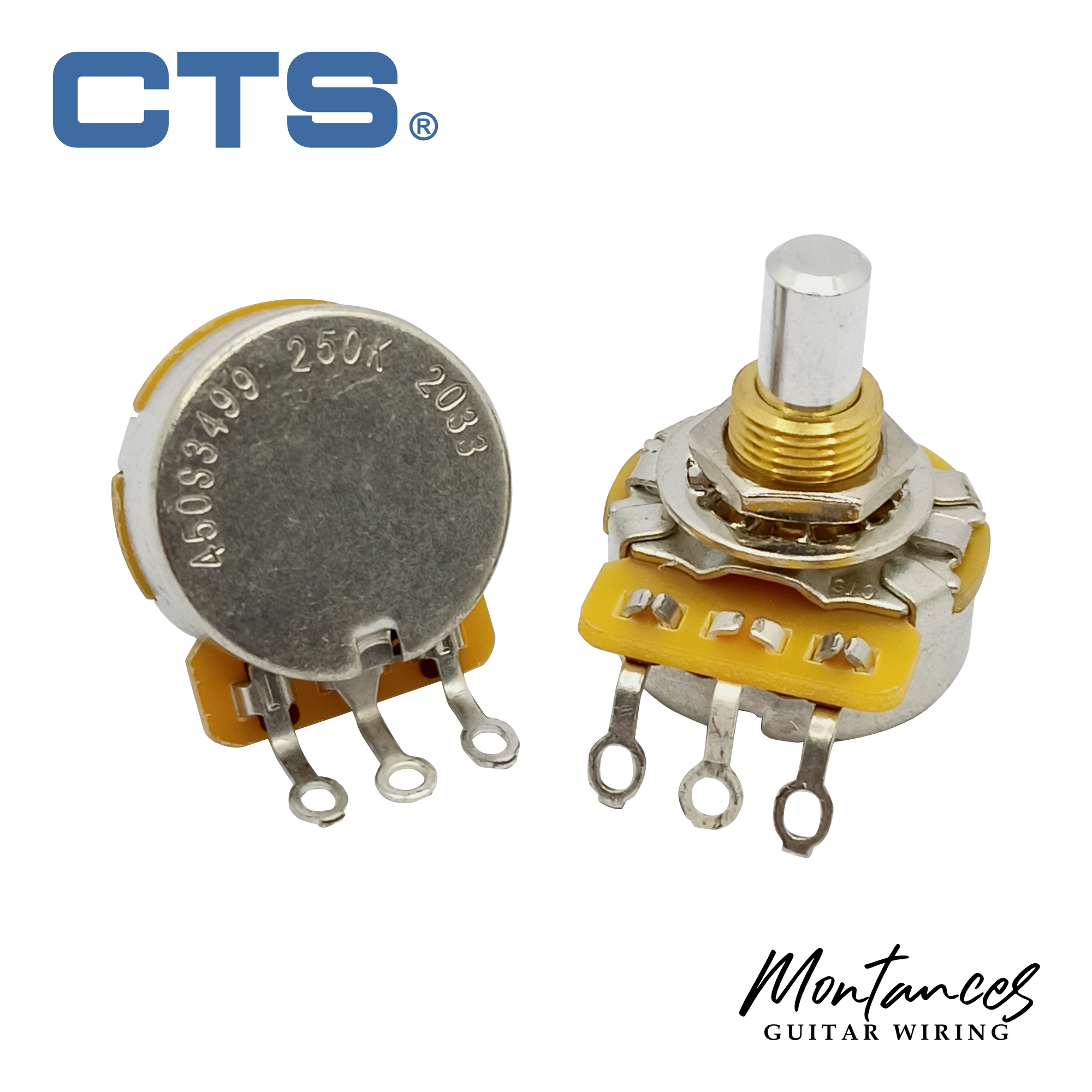 CTS® Premium US ¼” Short Length Full-Size Potentiometer (Solid Shaft)