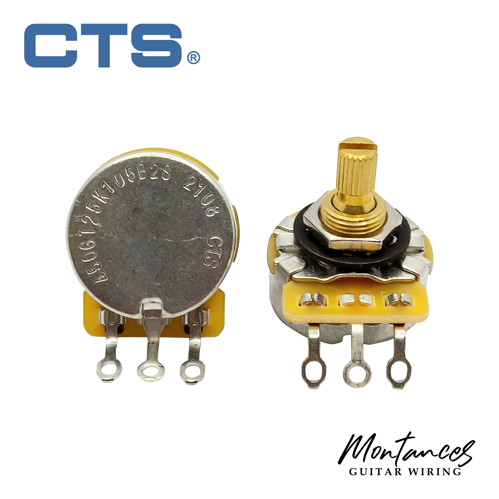 CTS® Premium US ¼” Short Length Full-Size Potentiometer (Split Shaft)
