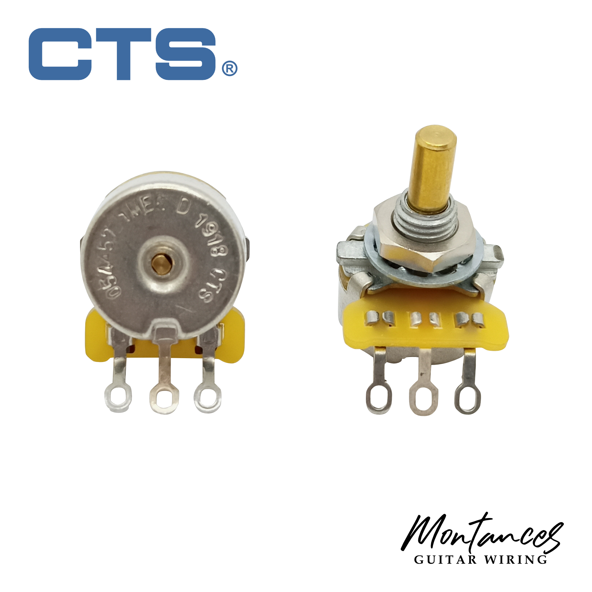 CTS® Premium US ¼” Short Length Mini-Size Potentiometer (Offset guitars)
