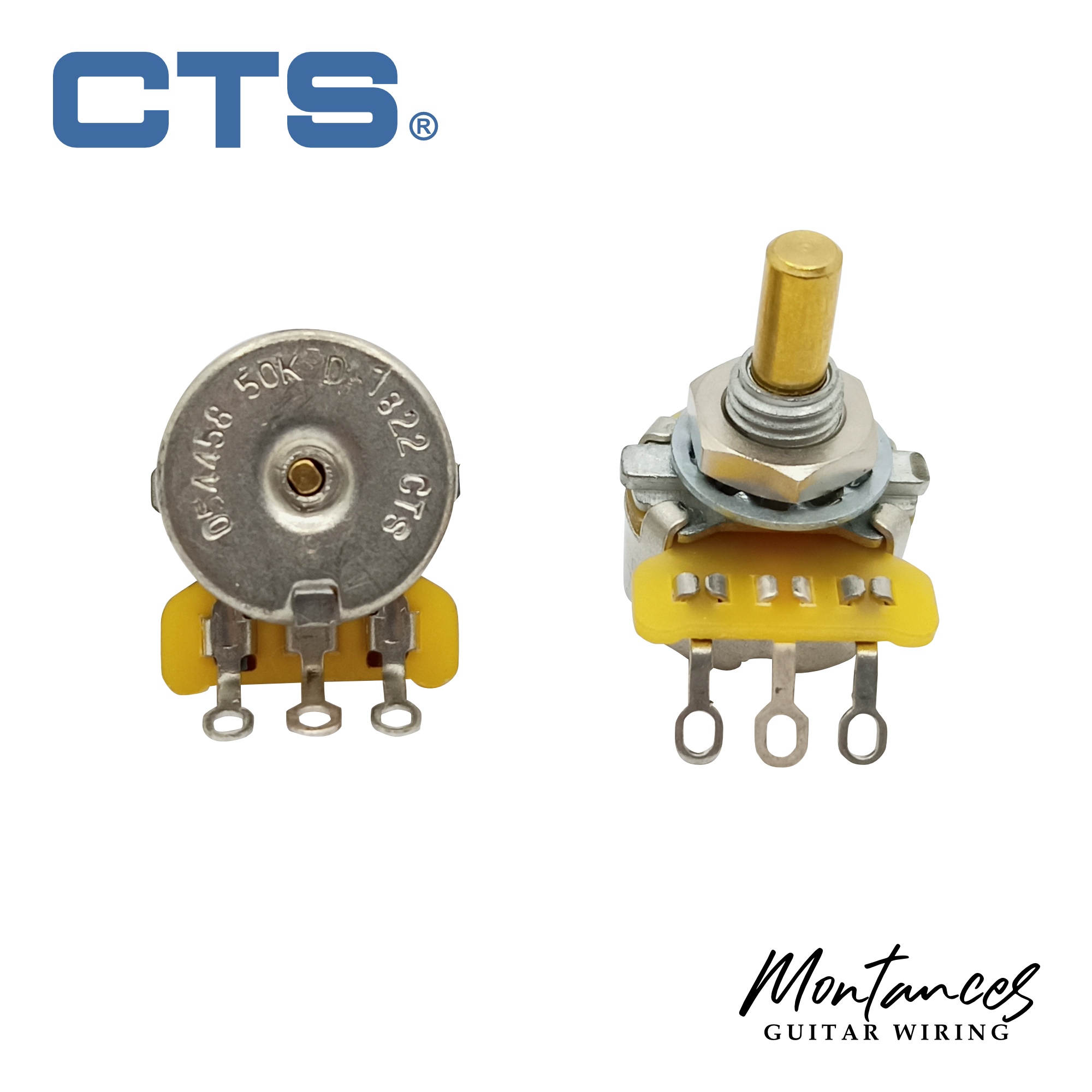CTS® Premium US ¼” Short Length Mini-Size Potentiometer (Offset guitars)