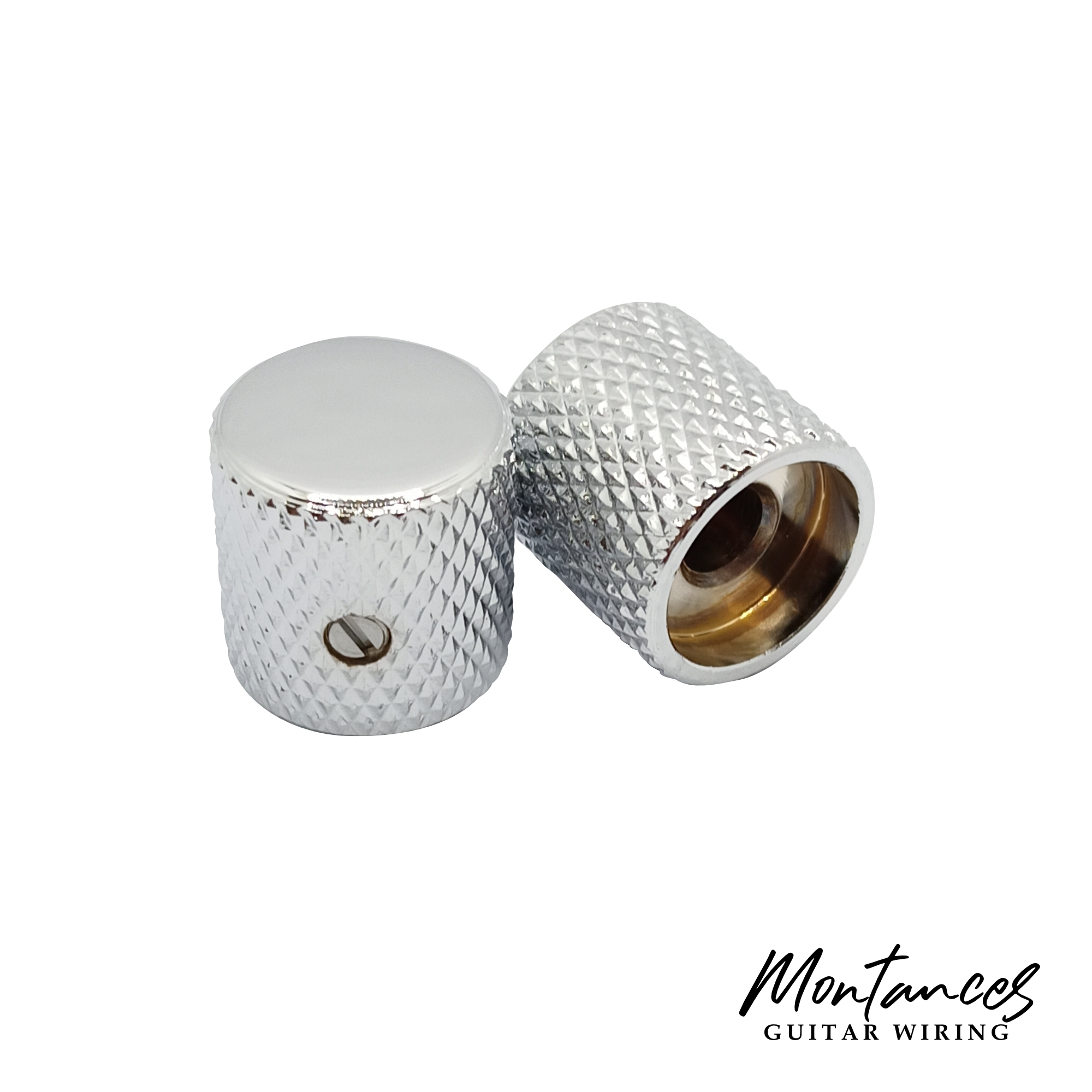 Metal Knobs Flat Top for 6.35mm Solid Shaft