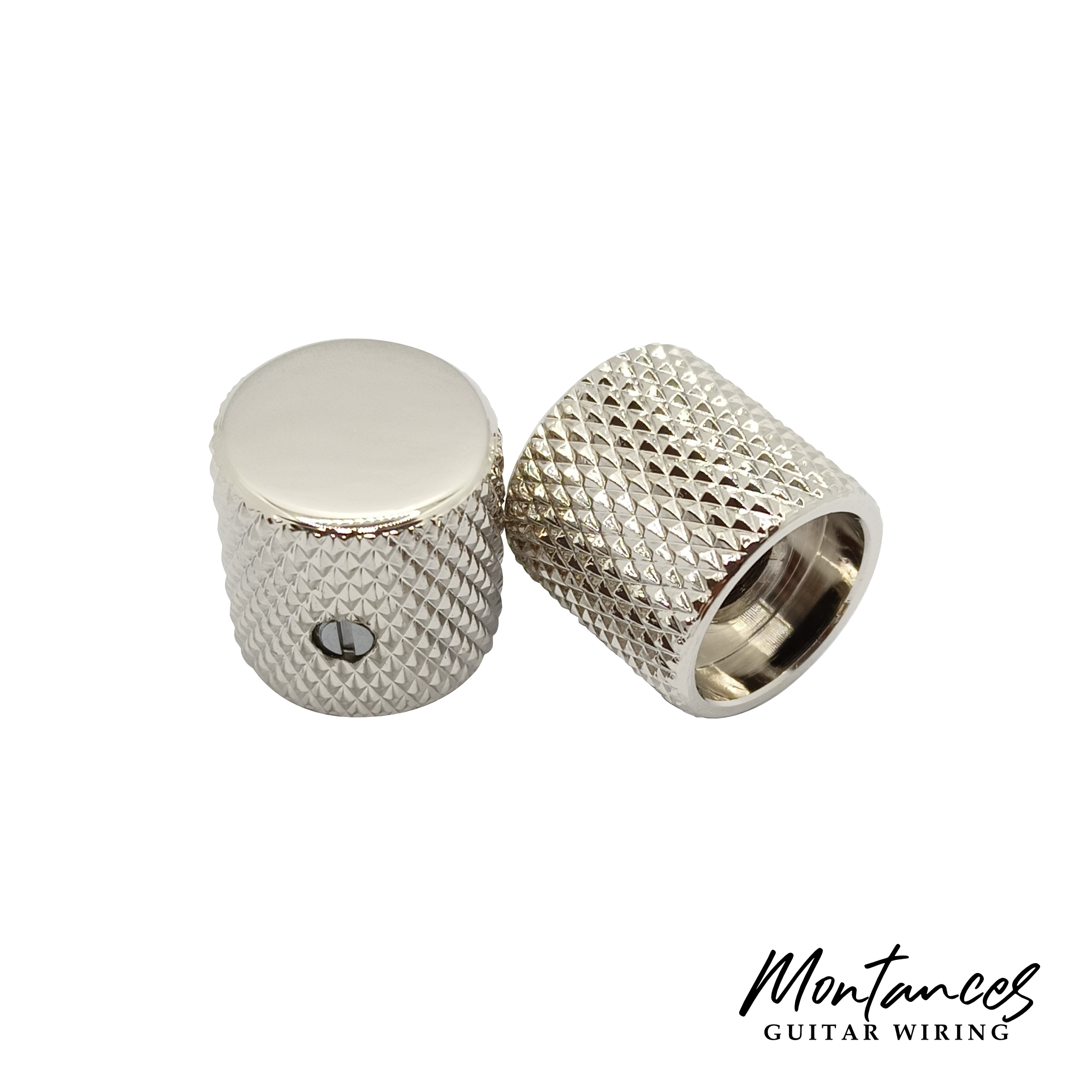 Metal Knobs Flat Top for 6.35mm Solid Shaft