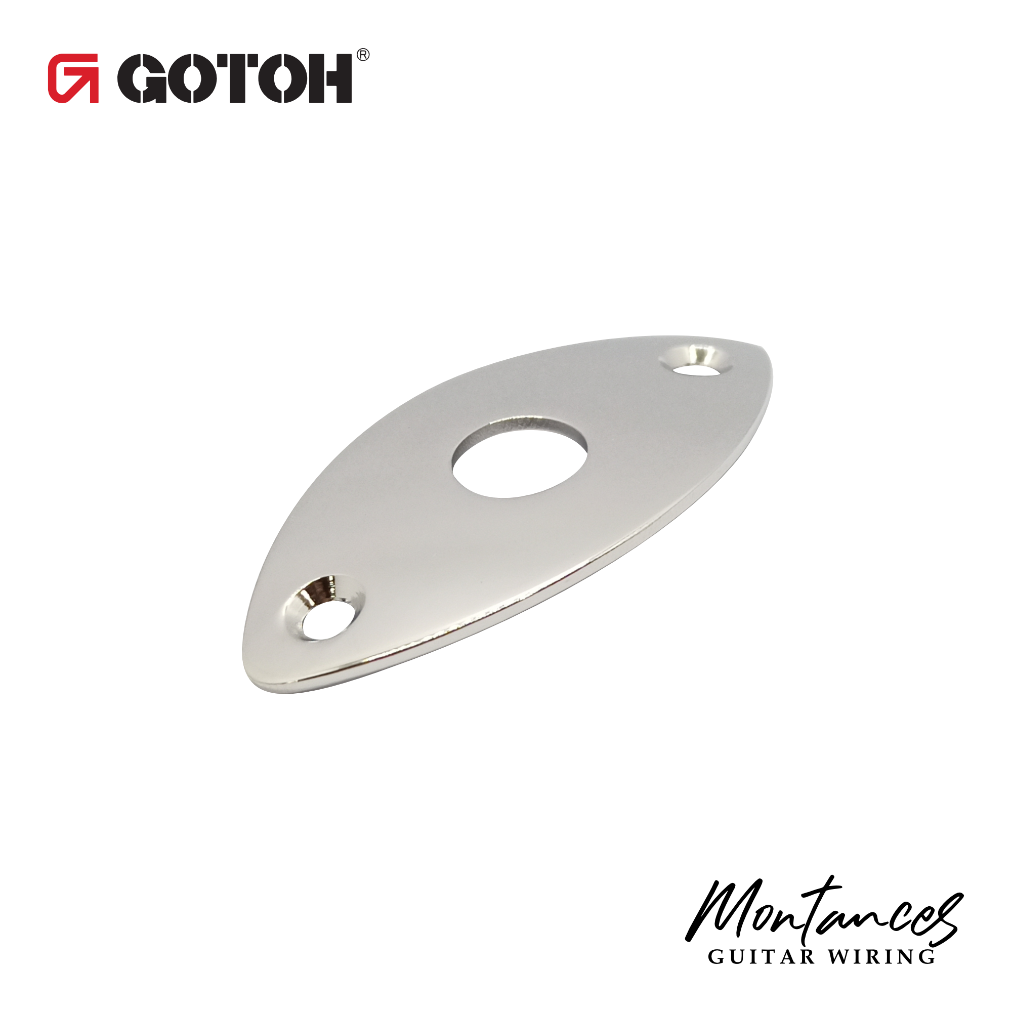 Gotoh® Jack Plate for guitar and bass, Stainless steel