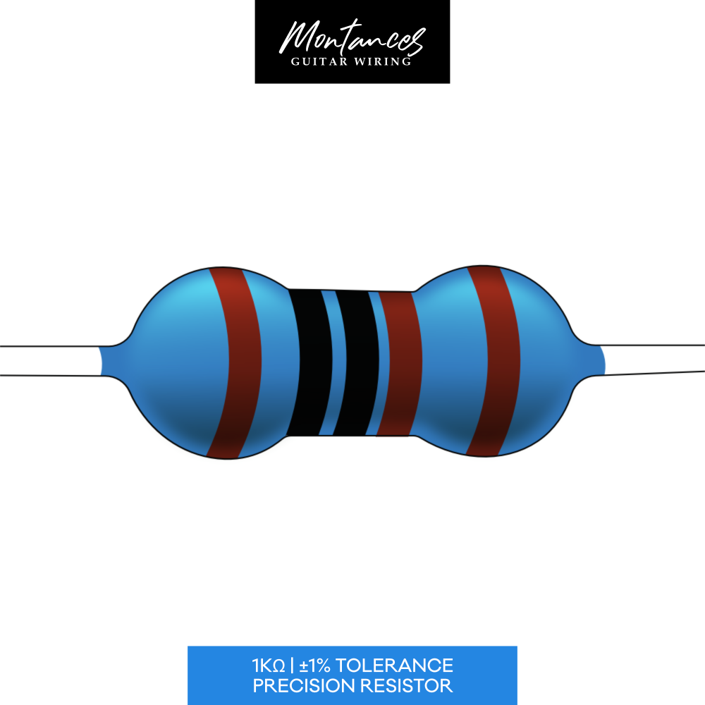 Metal Film Precision Resistor 1% Tolerance, 1/4 Watt, 1k to 10k Ohms