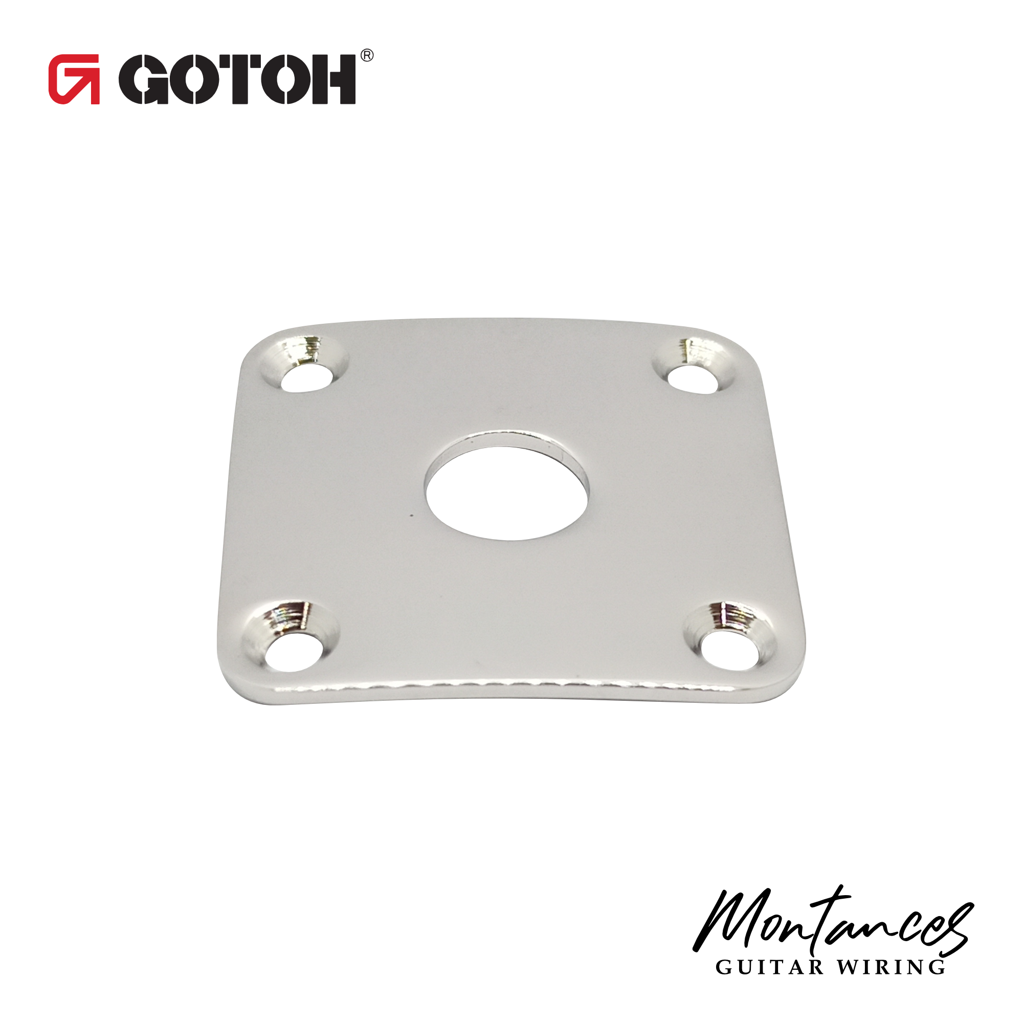 Gotoh® Jack Plate for guitar and bass, Stainless steel