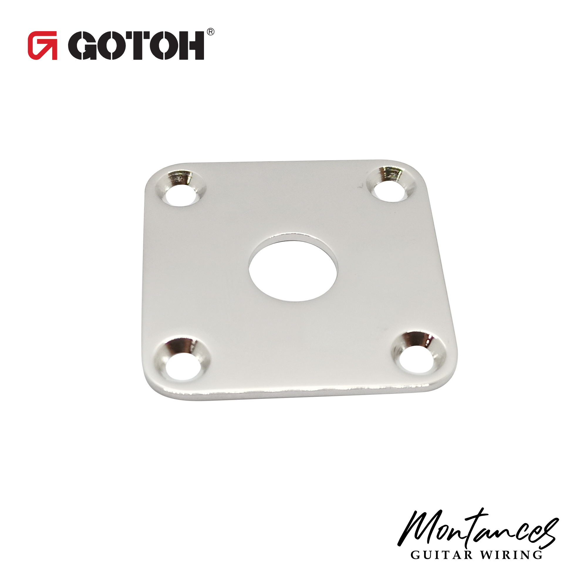 Gotoh® Jack Plate for guitar and bass, Stainless steel