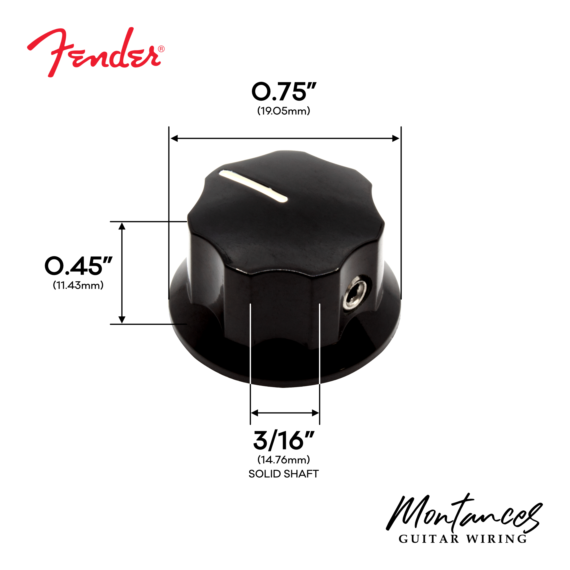 Fender® Dual Concentric Knobs For Jazz Bass