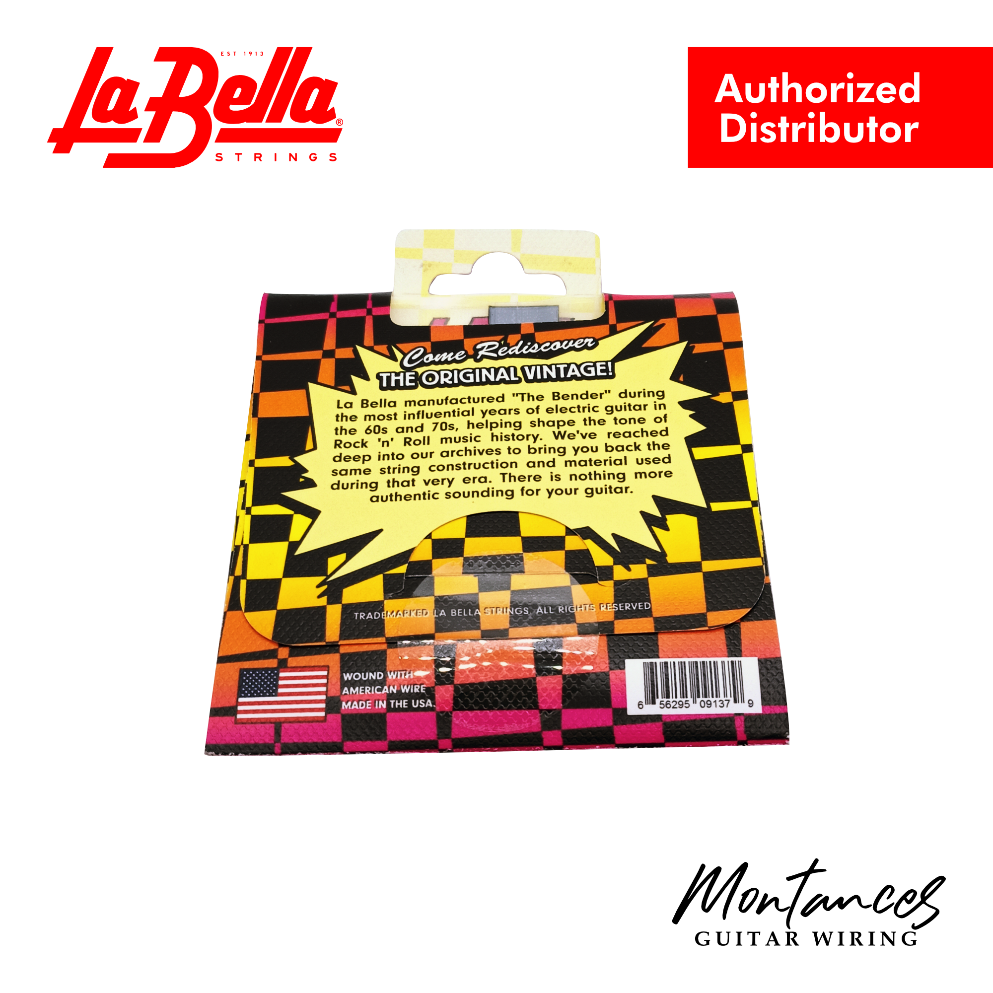 La Bella B1046 Bender Electric Guitar Strings – 10–46 | Vintage Nickel Roundwound | Regular Tension | Made in USA