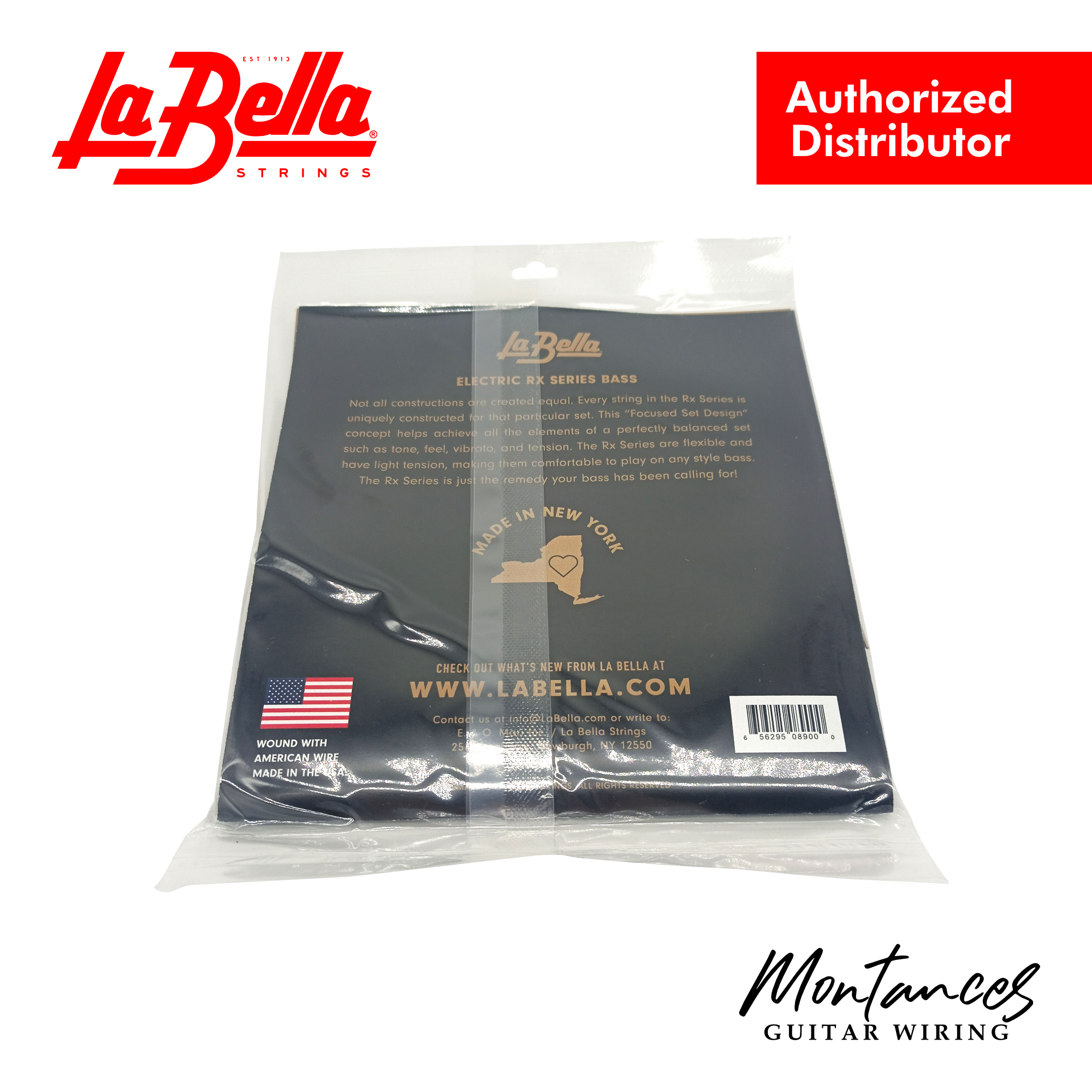 La Bella RX-N4A Rx Nickel, 40-60-80-100 – 4-String Bass Guitar Strings | Nickel-Plated Roundwound | Light Tension | Standard Long Scale | Made in USA