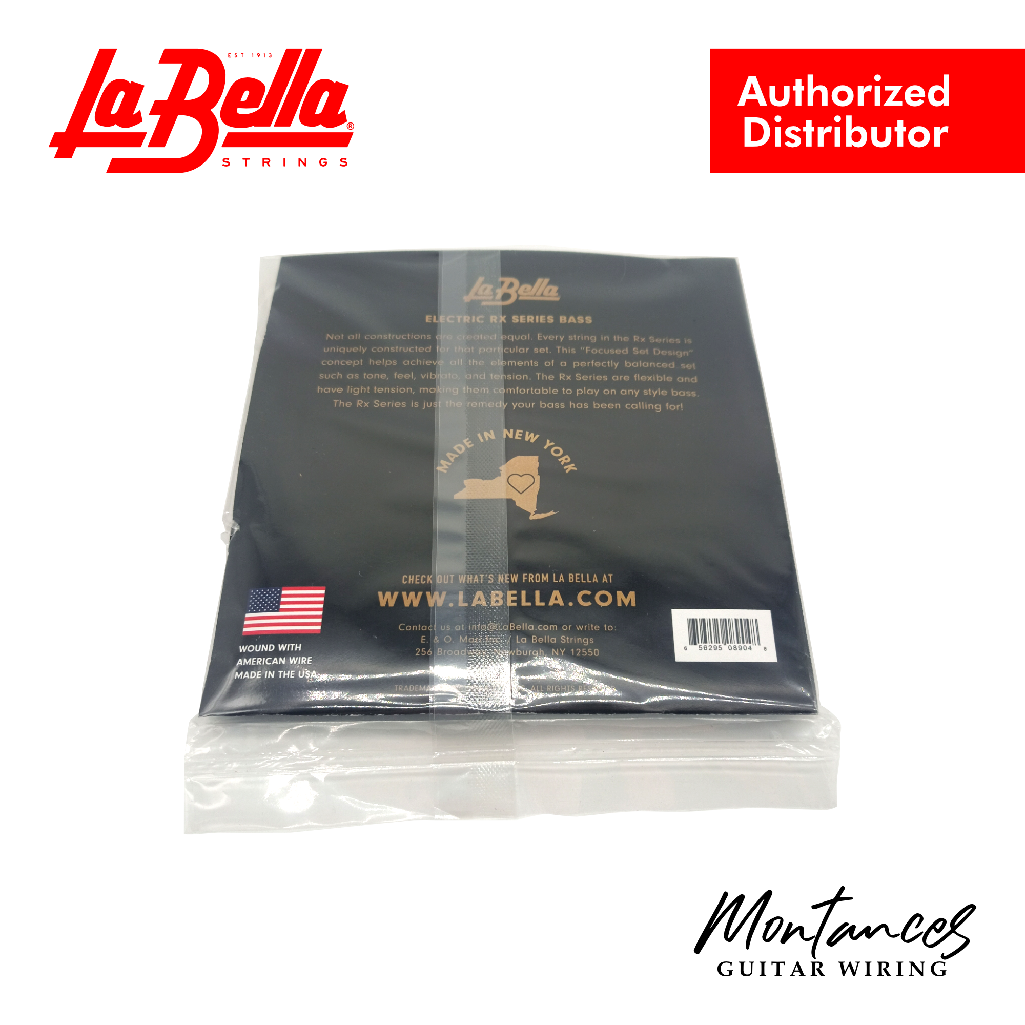La Bella RX-N5A Rx Nickel, 40-60-80-100-118 – 5-String Bass Guitar Strings | Nickel-Plated Roundwound | Light Tension | Standard Long Scale | Made in USA