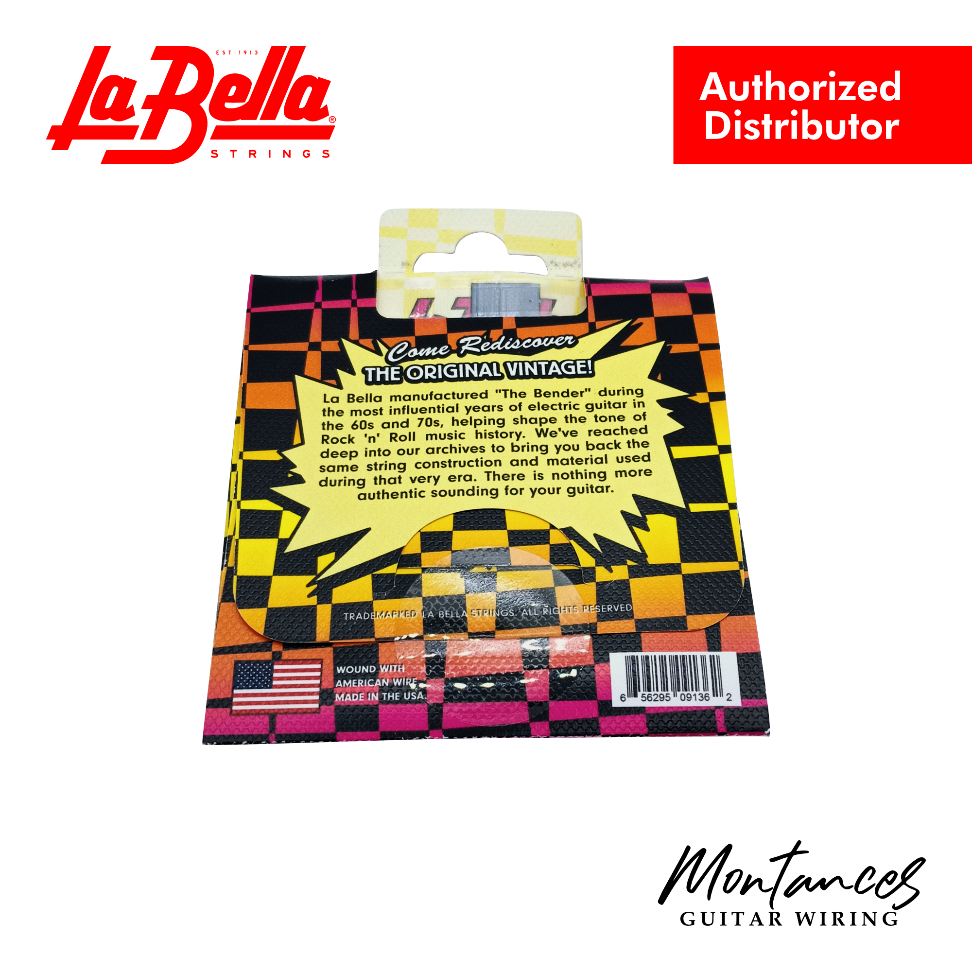 La Bella B946 Lite Bender Electric Guitar Strings – 9–46 | Nickel-Plated Roundwound | Vintage Tone | Made in USA