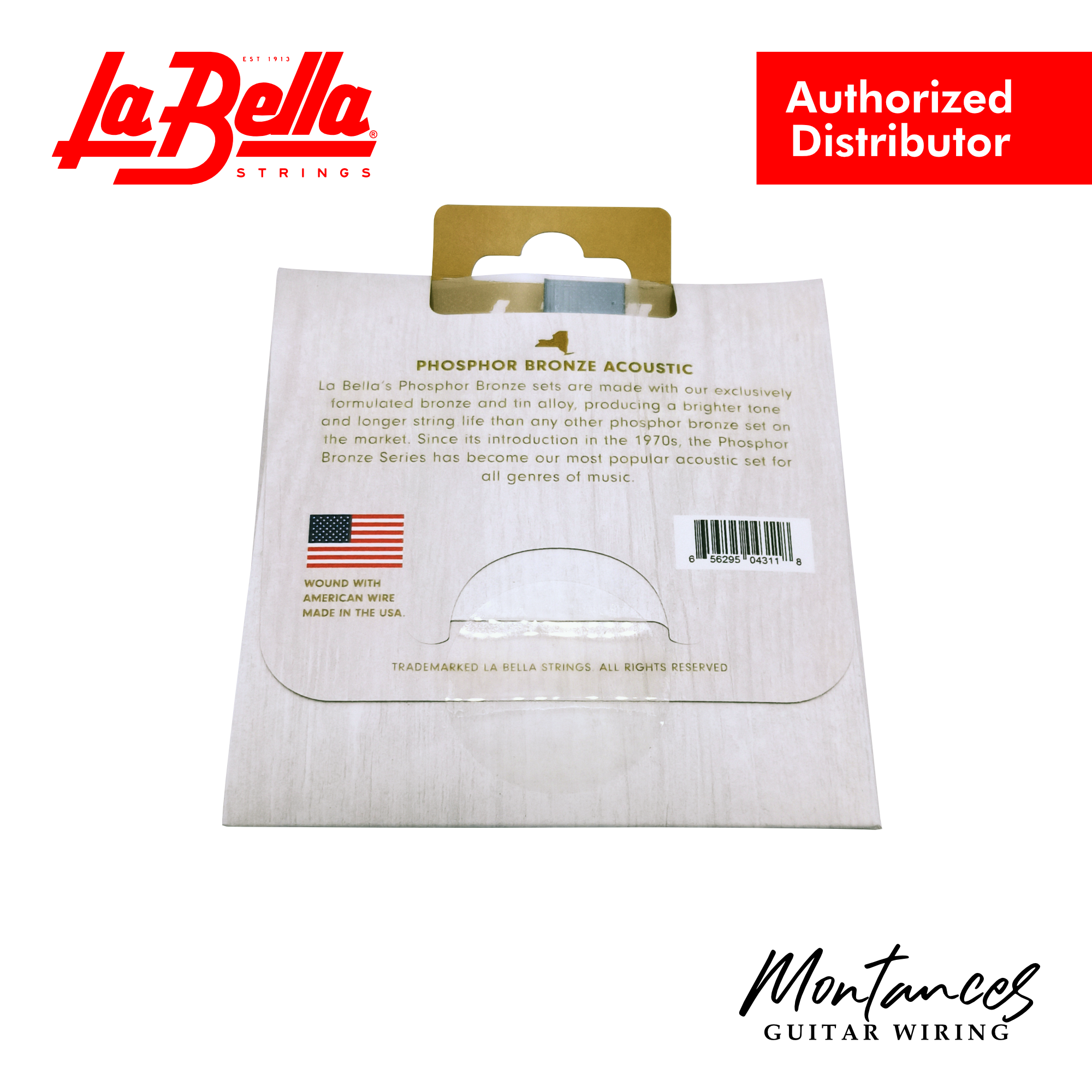 La Bella 7GPCL Phosphor Bronze - Custom Light - Acoustic Guitar Strings