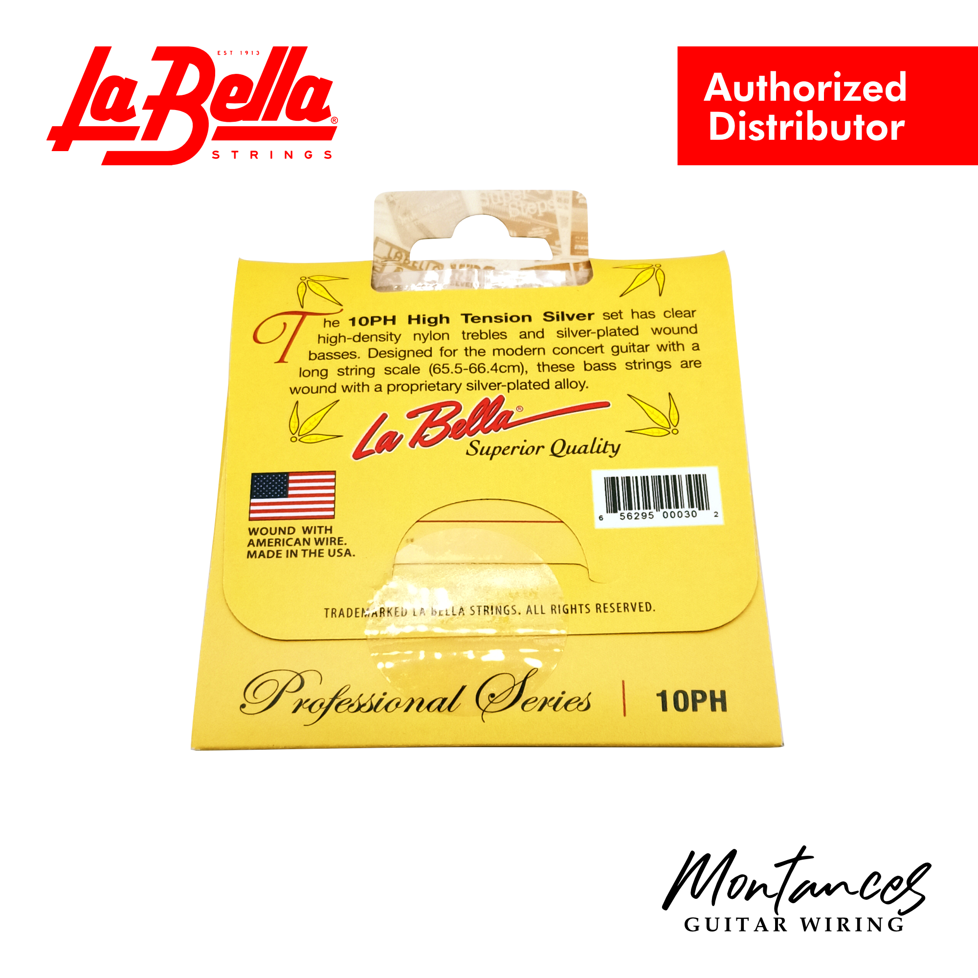La Bella 10PH Professional High Tension Silver - Classical Guitar Strings
