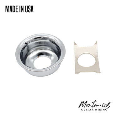 Jack Plate for Telecaster, Cup style, Chrome color made in USA