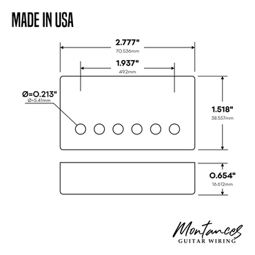 Pickup Cover - P.A.F. Humbucker, 49.2mm, Nickel Silver, made in USA