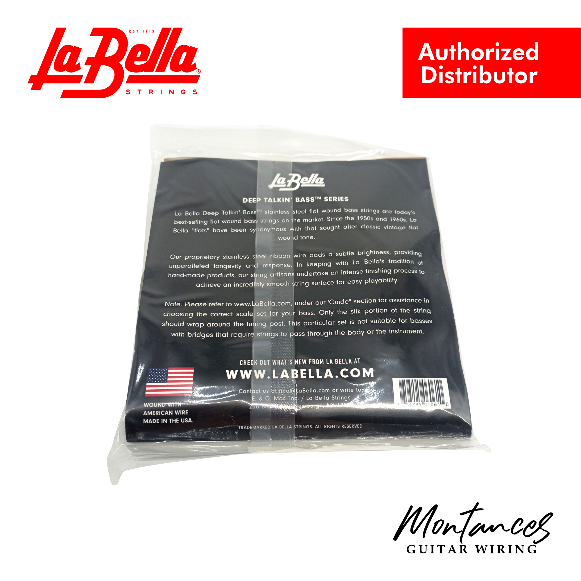 La Bella® 760FS-B Deep Talkin’ Bass Flats, 5-String – Standard - Bass Guitar Strings