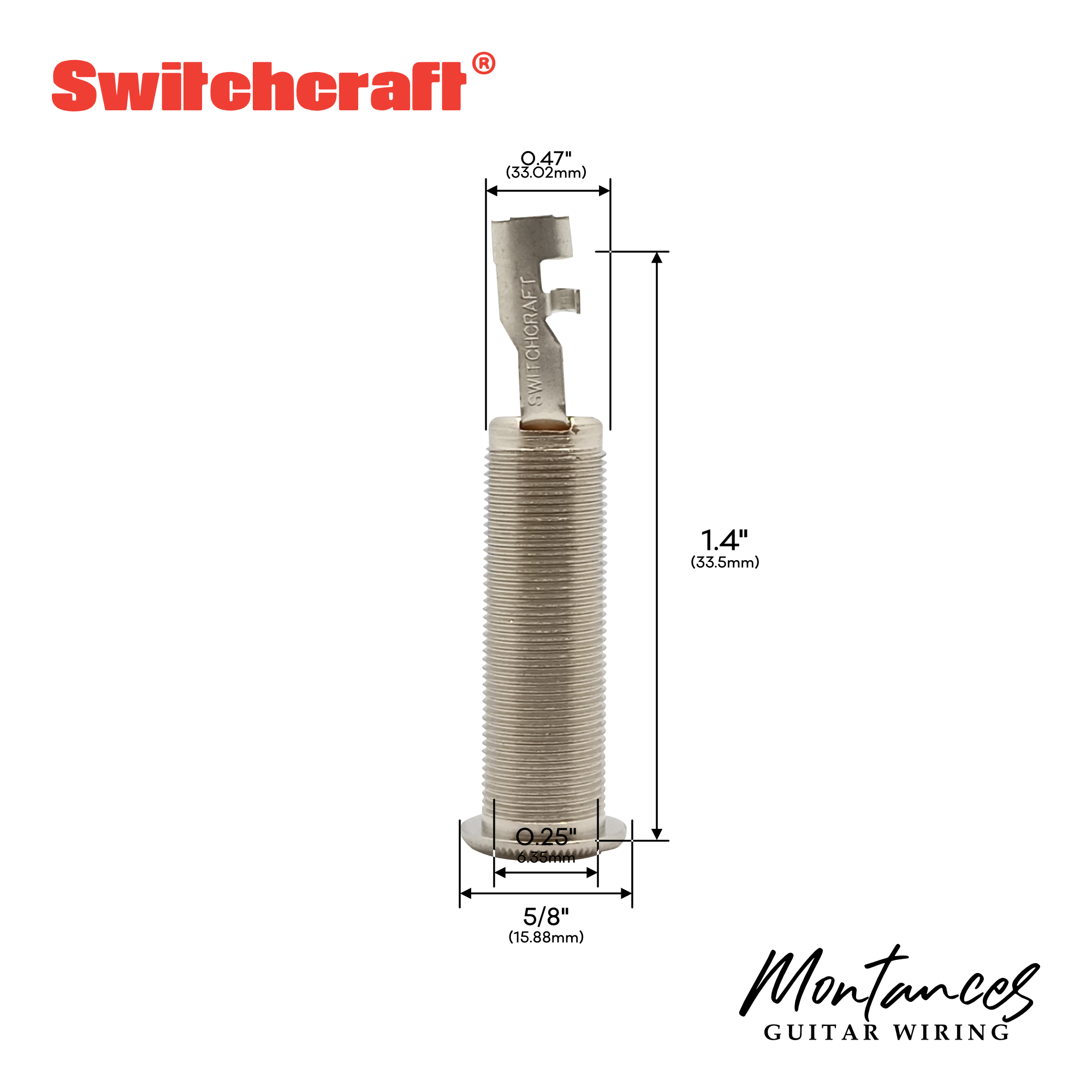 Switchcraft® Output Jack Barrel Type Made in USA