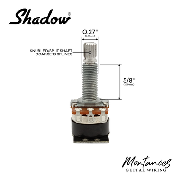 Shadow® Kill Pot 2-in-1 function ⅝” Semi-Long Length Potentiometer and Kill Switch