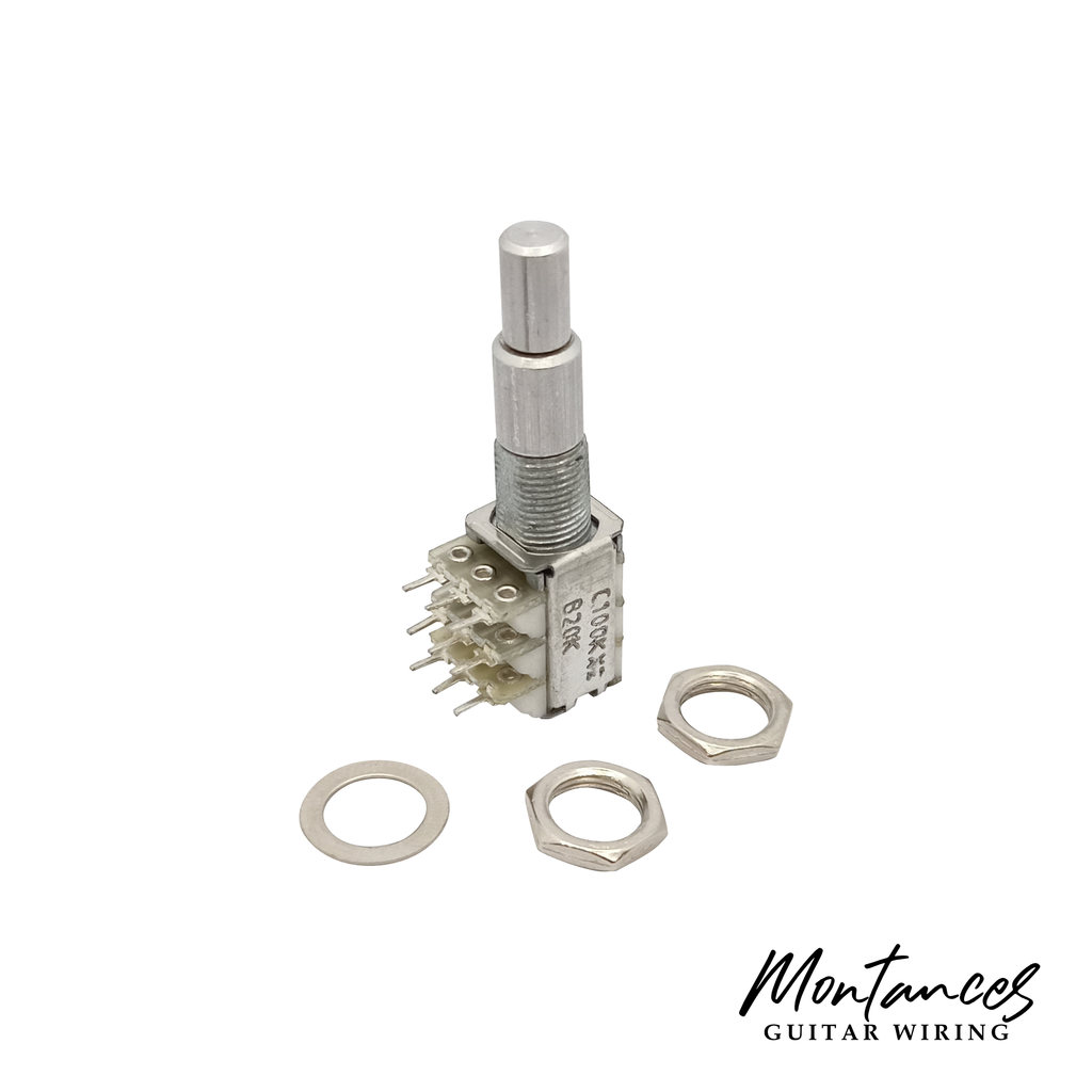 C100k x2 + B20k Stacked Dual Concentric Potentiometer | Montances