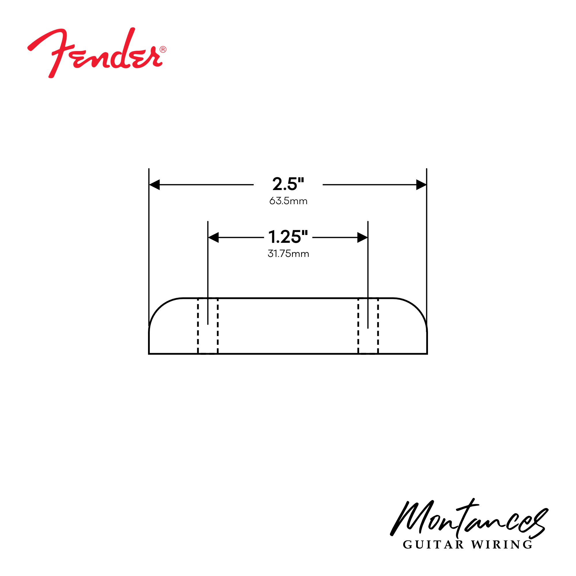 Fender® Thumb rest for J-Bass and P-Bass, black color