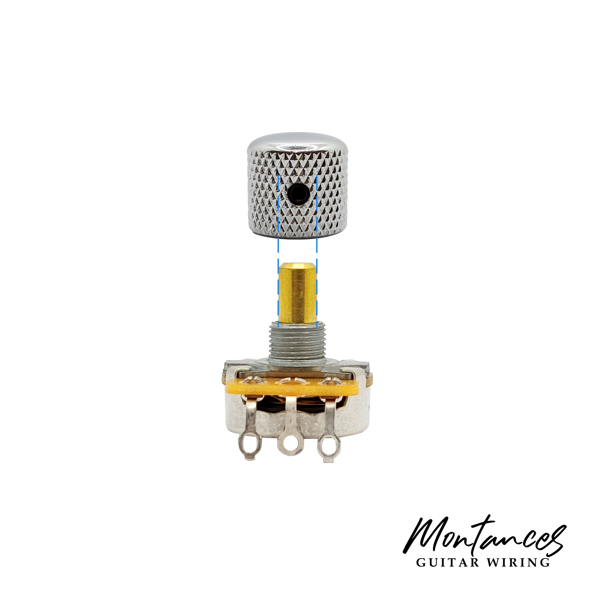 Metal Knobs for 6.0mm Potentiometer Shafts